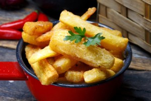 Cassava Sticks
Golden and crispy on the outside, fluffy on the inside.