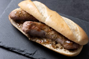 
Choripán Sliders 
Grilled chorizo with pebre salsa tucked into soft rolls.