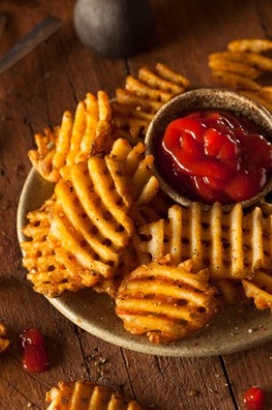 Waffle Fries 
 Much better than French fries — crispy, golden, and addictive.