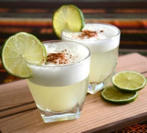 Pisco Sour 
Chile’s signature cocktail with fresh lime, simple syrup, and a dash of bitters.