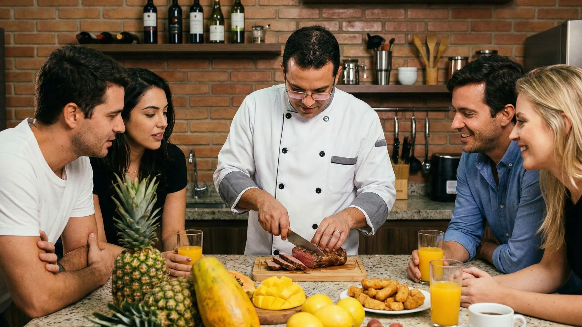 Group cooking class